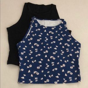 American Apparel Set of 2 Spandex Crop Tops